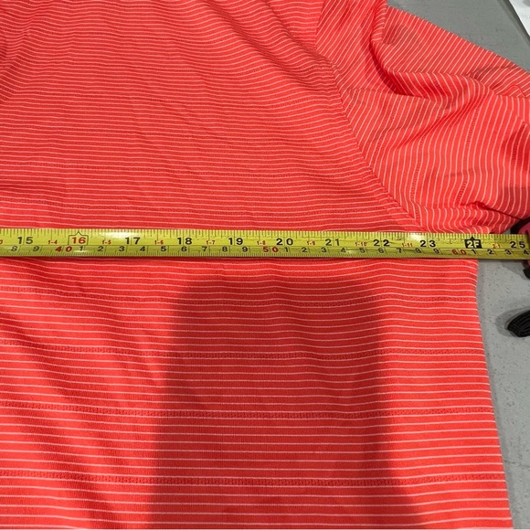PGA Tour Men's Shirt Short Sleeve Golf Orange Striped Airflux Size XL - Picture 6 of 9
